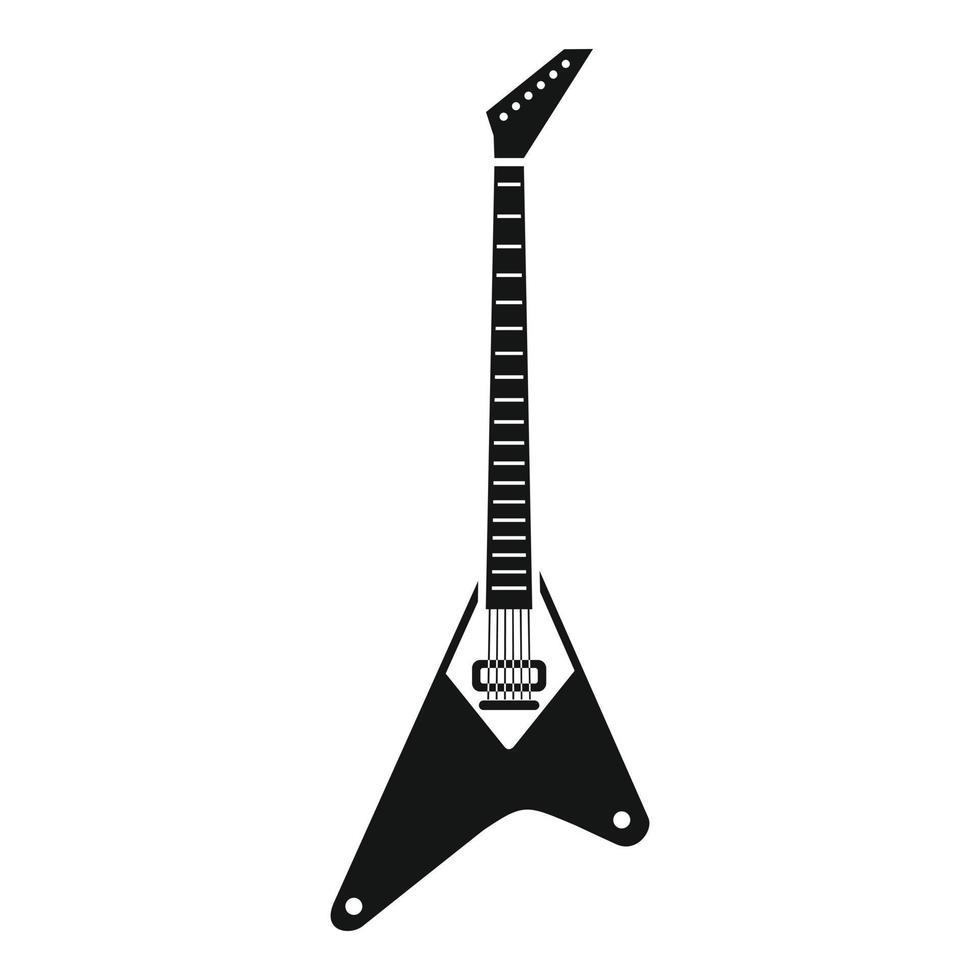 Music guitar icon, simple style vector