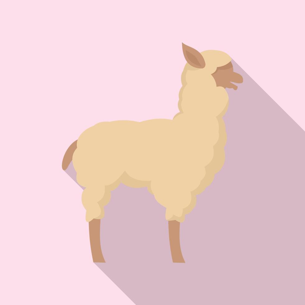 Lama icon, flat style vector