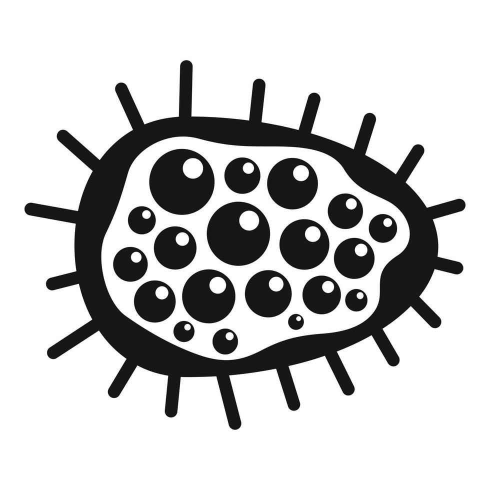 Virus microorganism icon, simple style vector