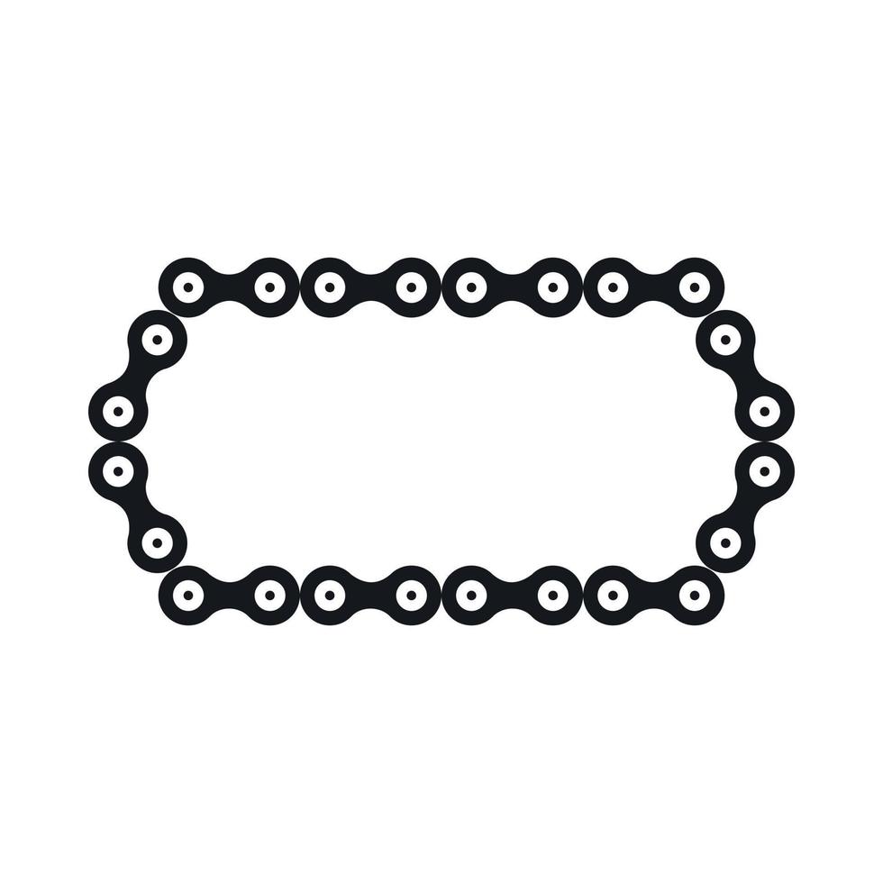 Bicycle chain icon, simple style vector