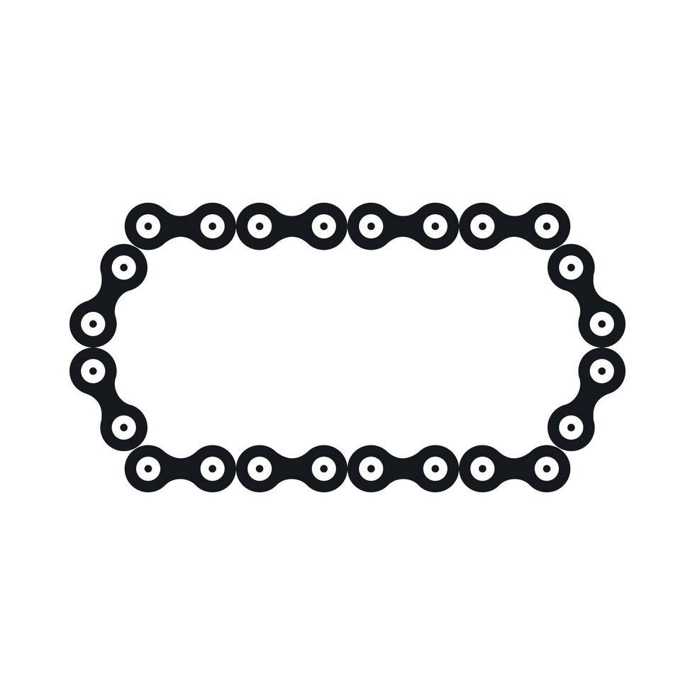 Bicycle chain icon, simple style vector