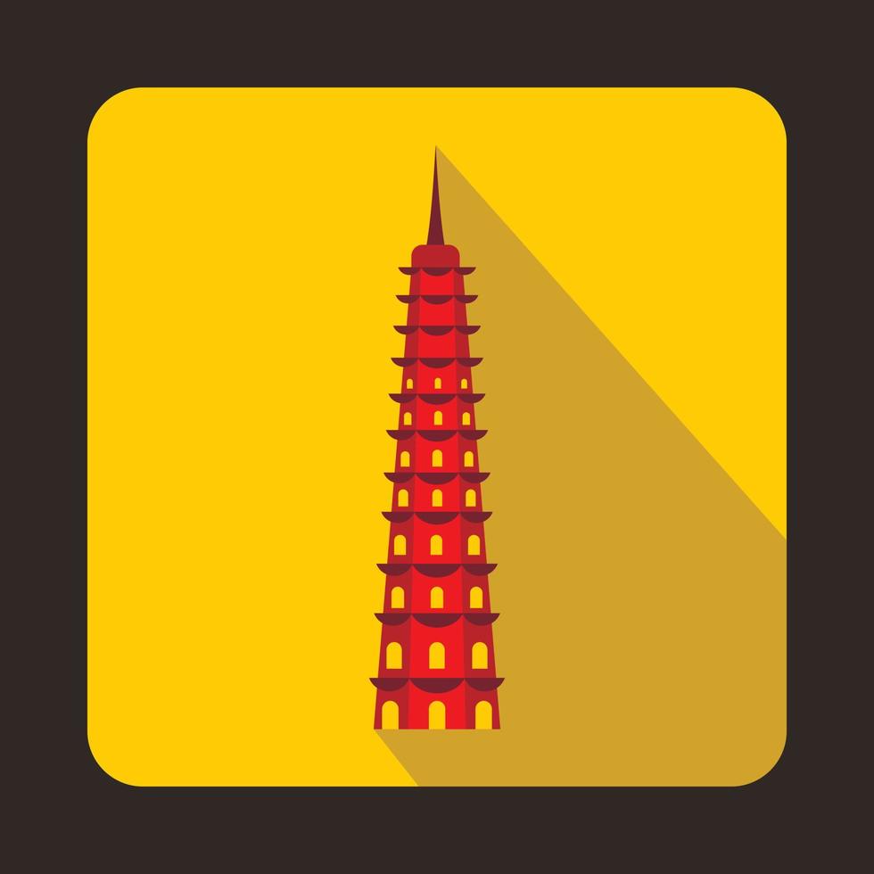 icono del templo, estilo plano vector