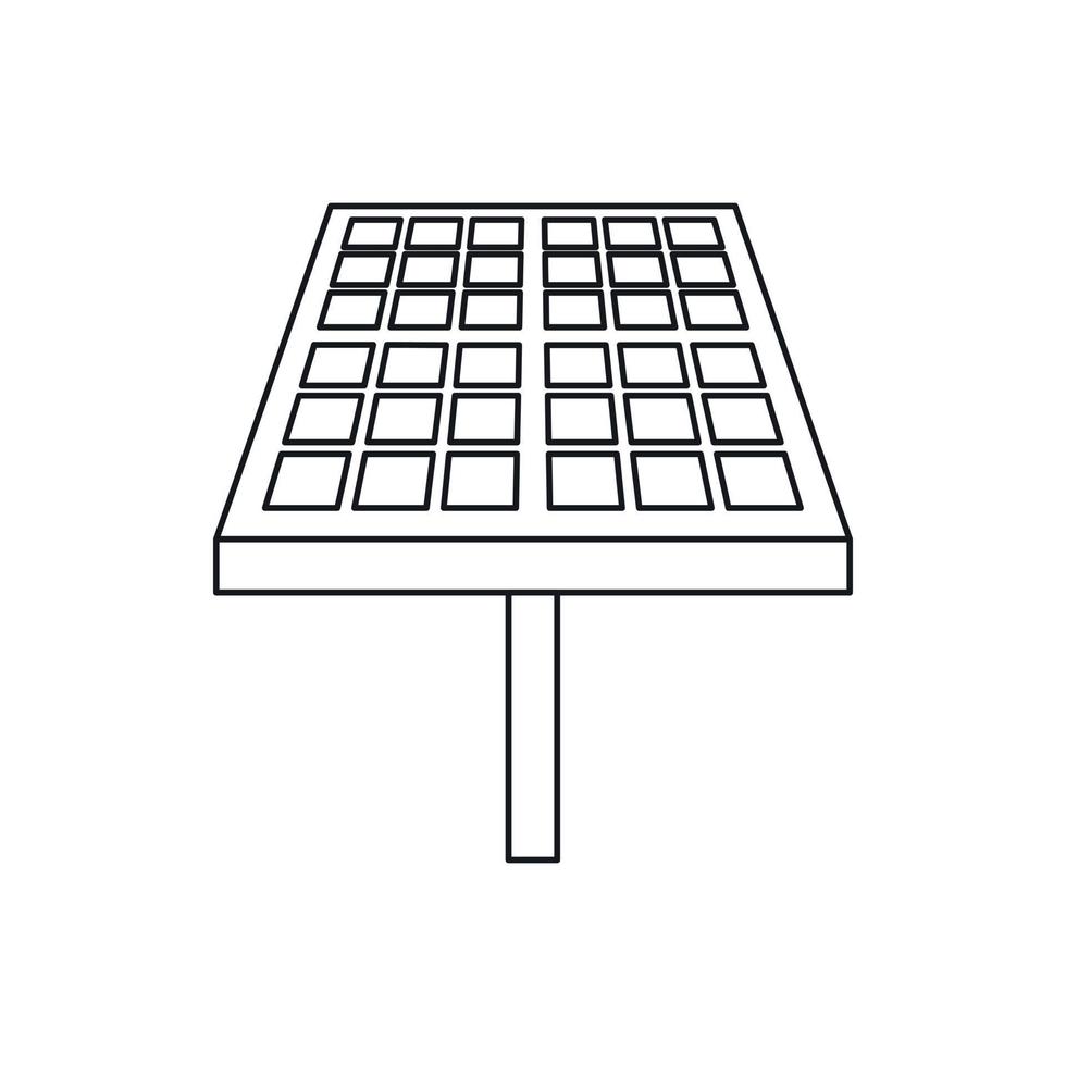 Solar energy panel icon, outline style vector