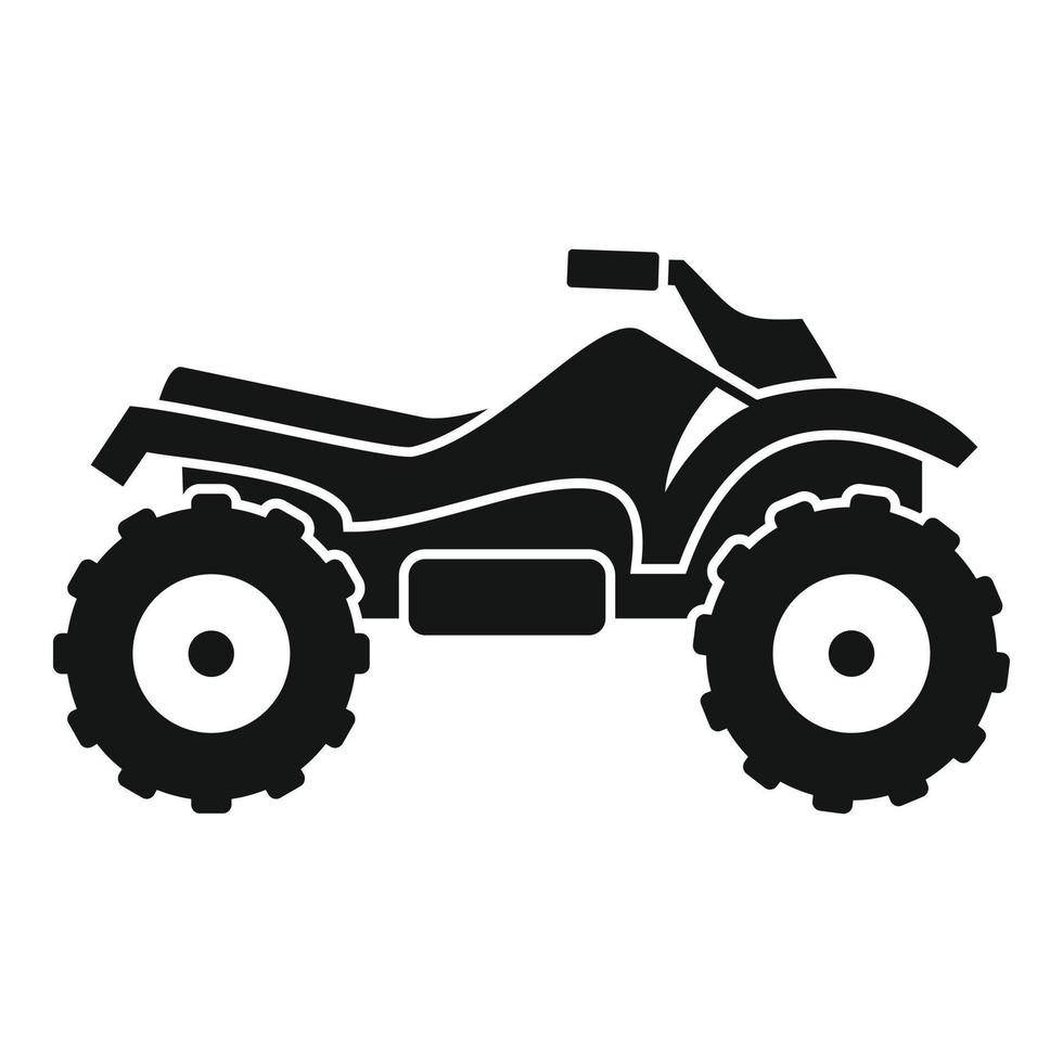 icono de paseo en quad, estilo simple vector