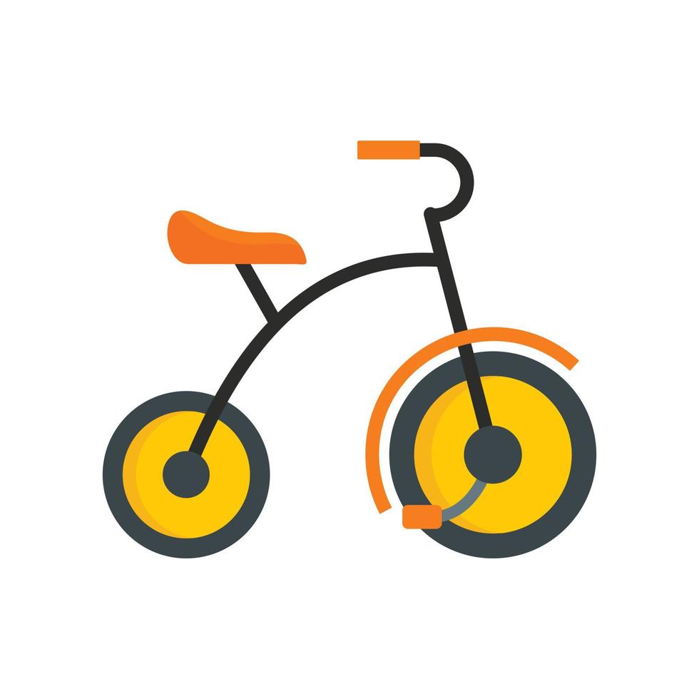 Small tricycle icon, flat style vector