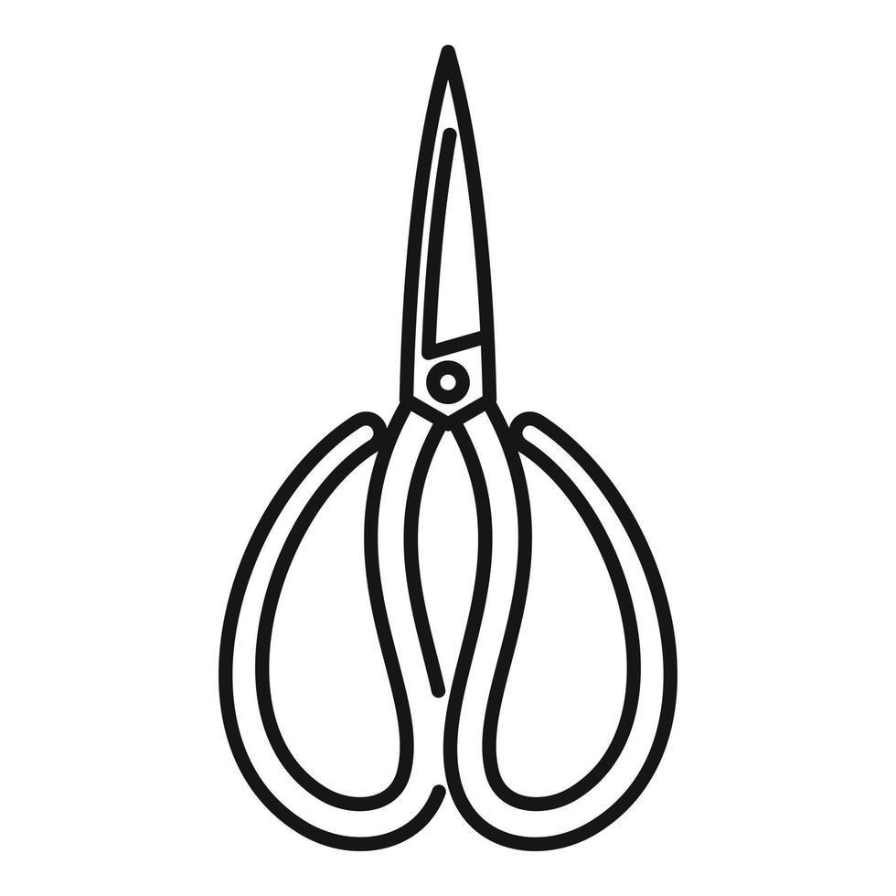 Shoe repair scissors icon, outline style vector