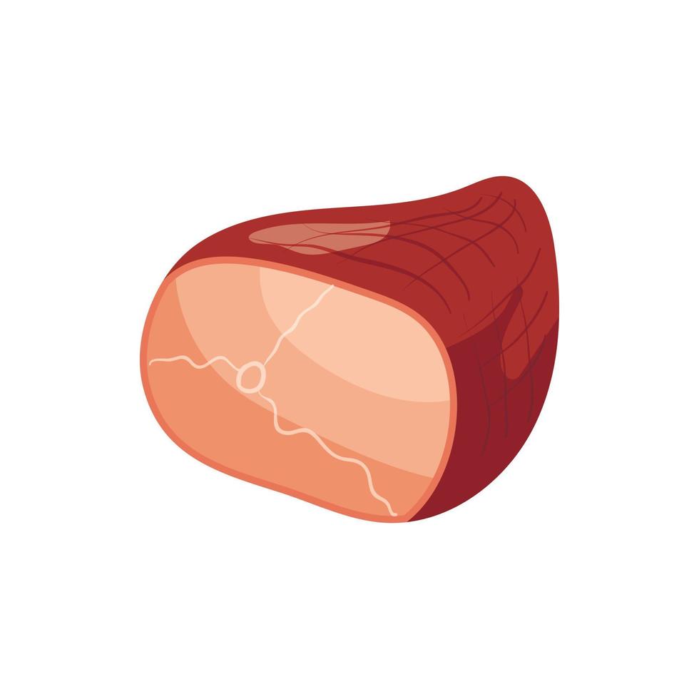 icono de jamón en estilo de dibujos animados vector