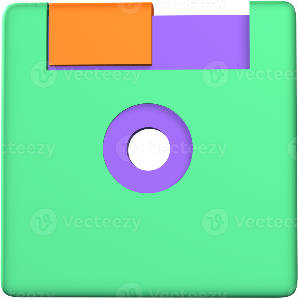 Floppy disk 3D icon. png