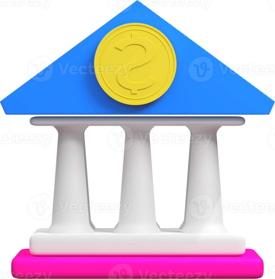 icono de banco 3d. png