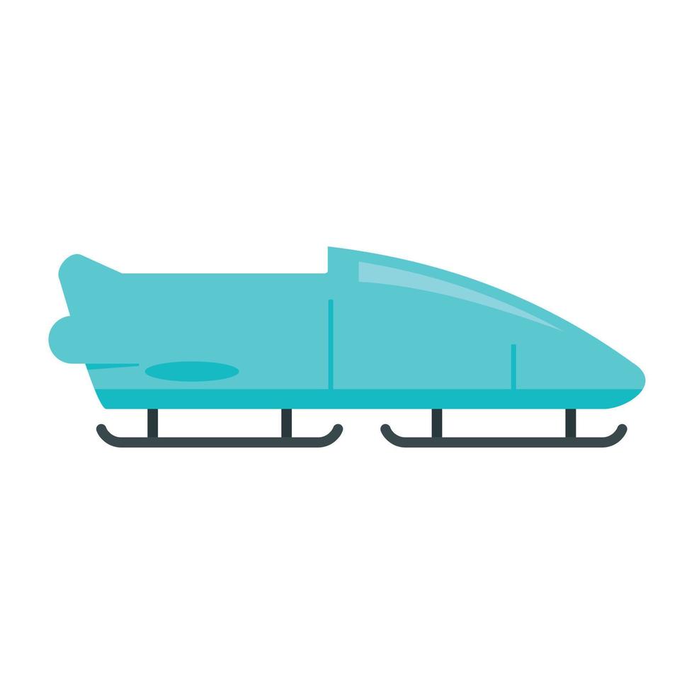 Bobsleigh icon, flat style vector