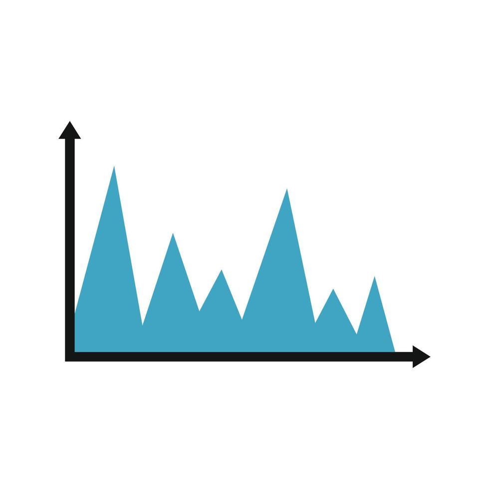 Finance graph icon vector flat