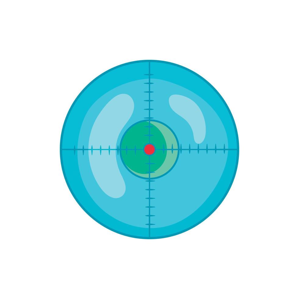 Optical sight icon in cartoon style vector