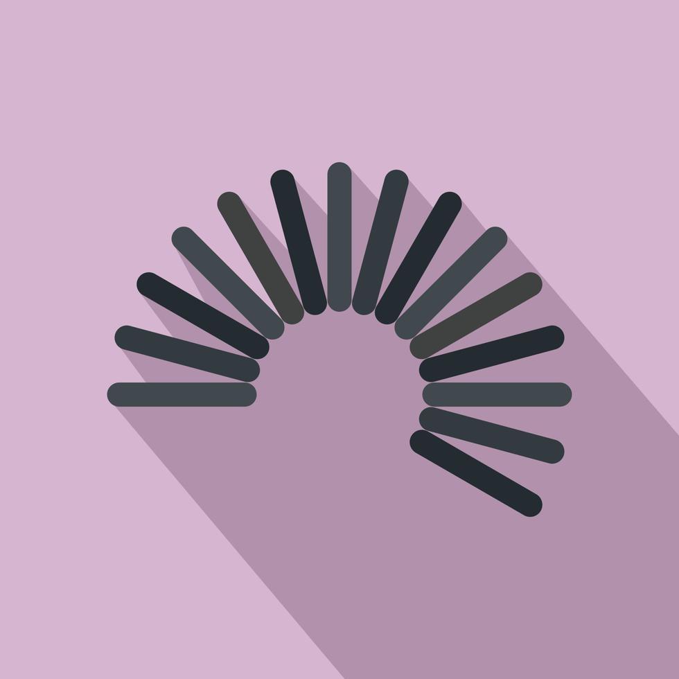 Flexible wire coil icon, flat style vector