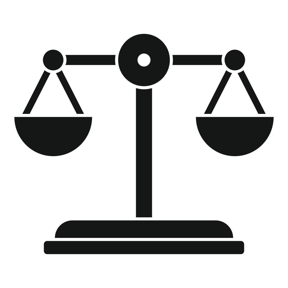 Divorce mediation balance icon, simple style vector