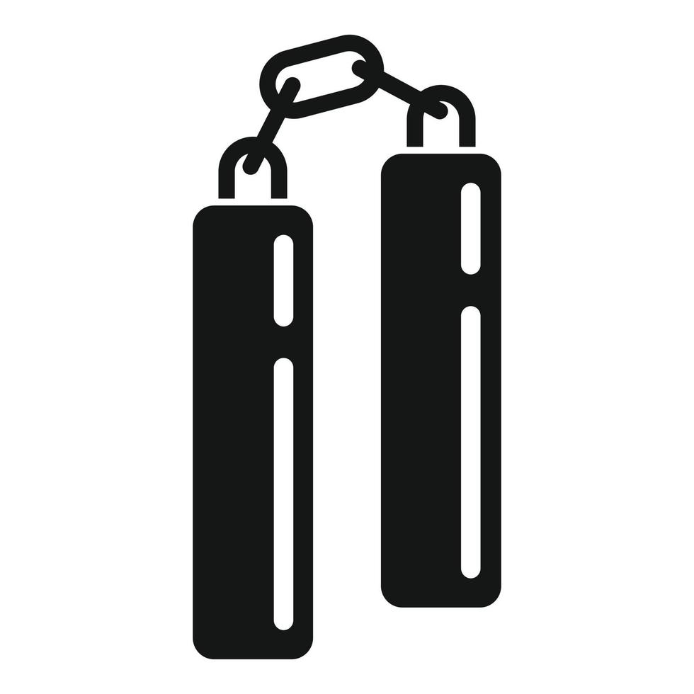 Nunchuck icon, simple style vector