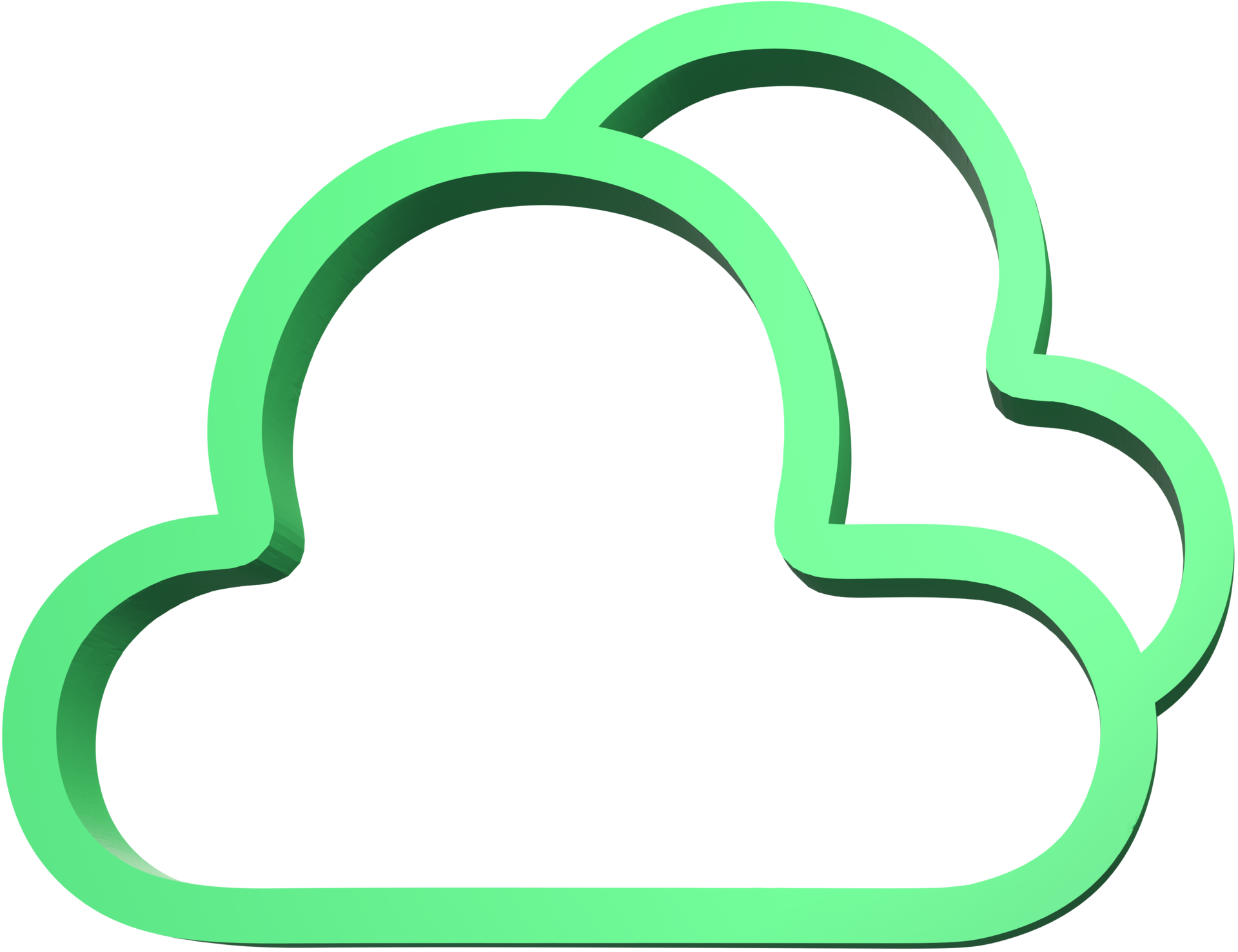 Cloud lines 3D icon. 14577467 PNG