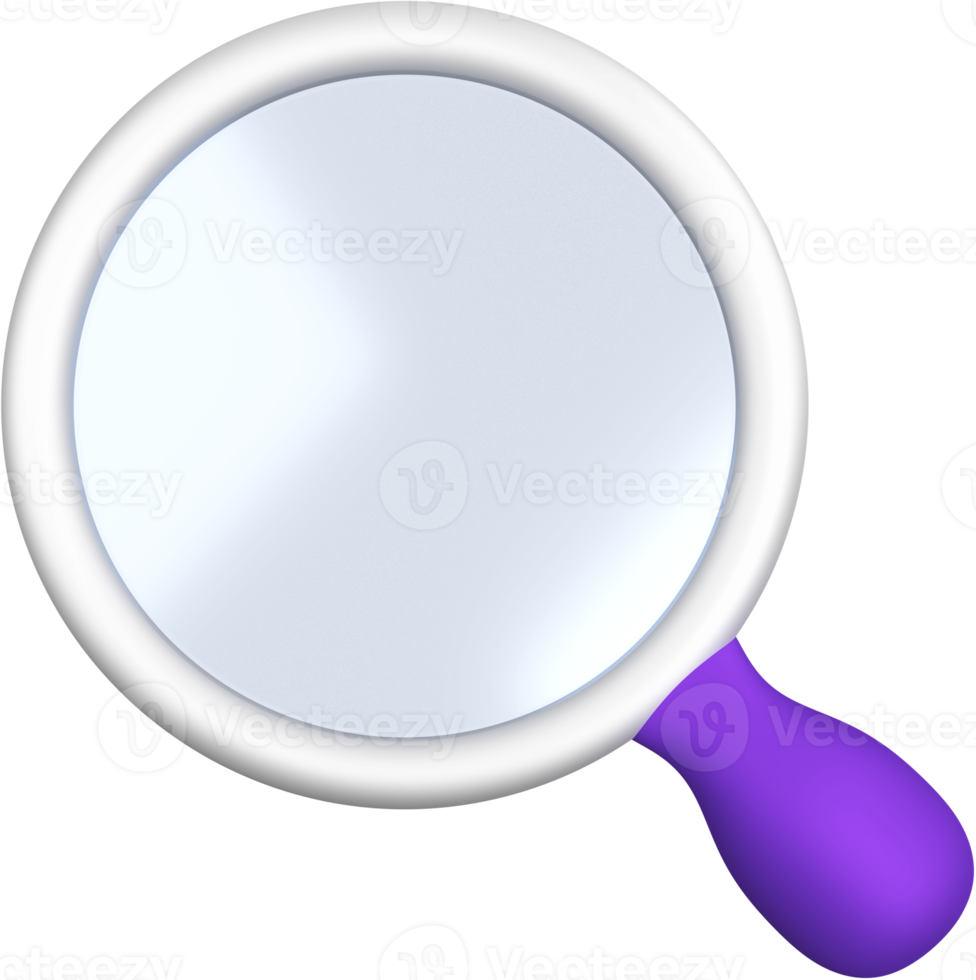 Magnifying glass 3D icon. png