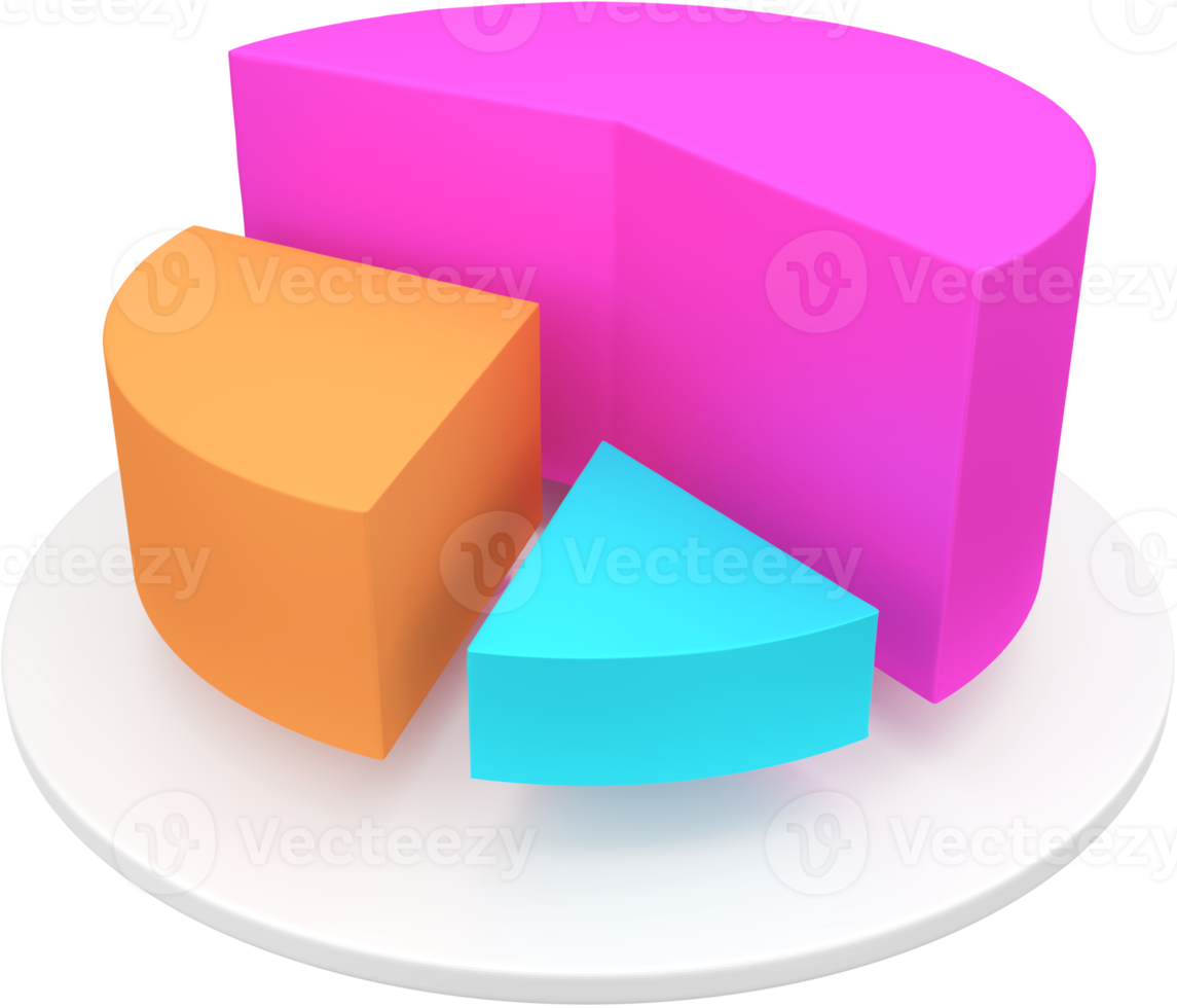 Pie chart 3D icon. png