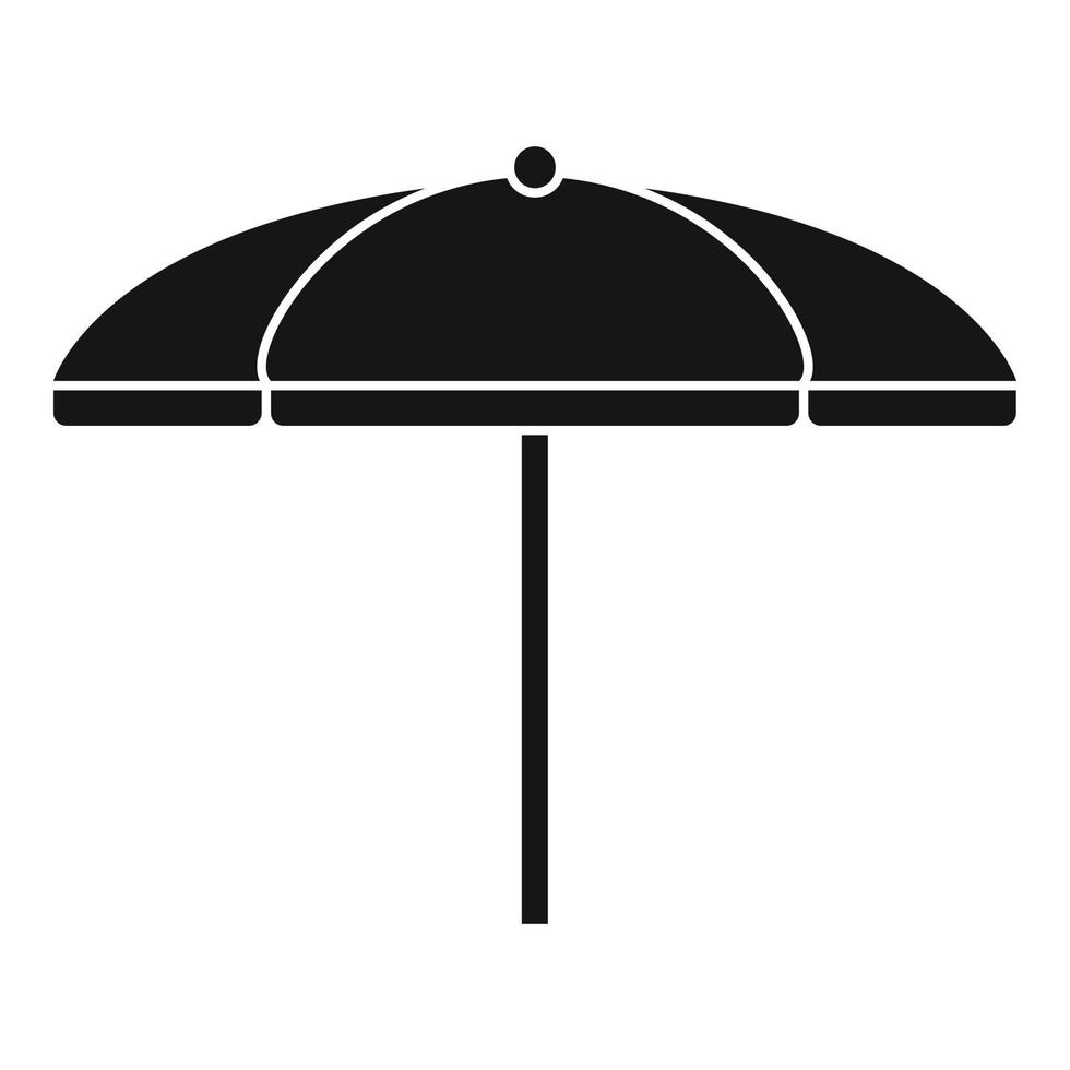 Textile beach umbrella icon, simple style vector