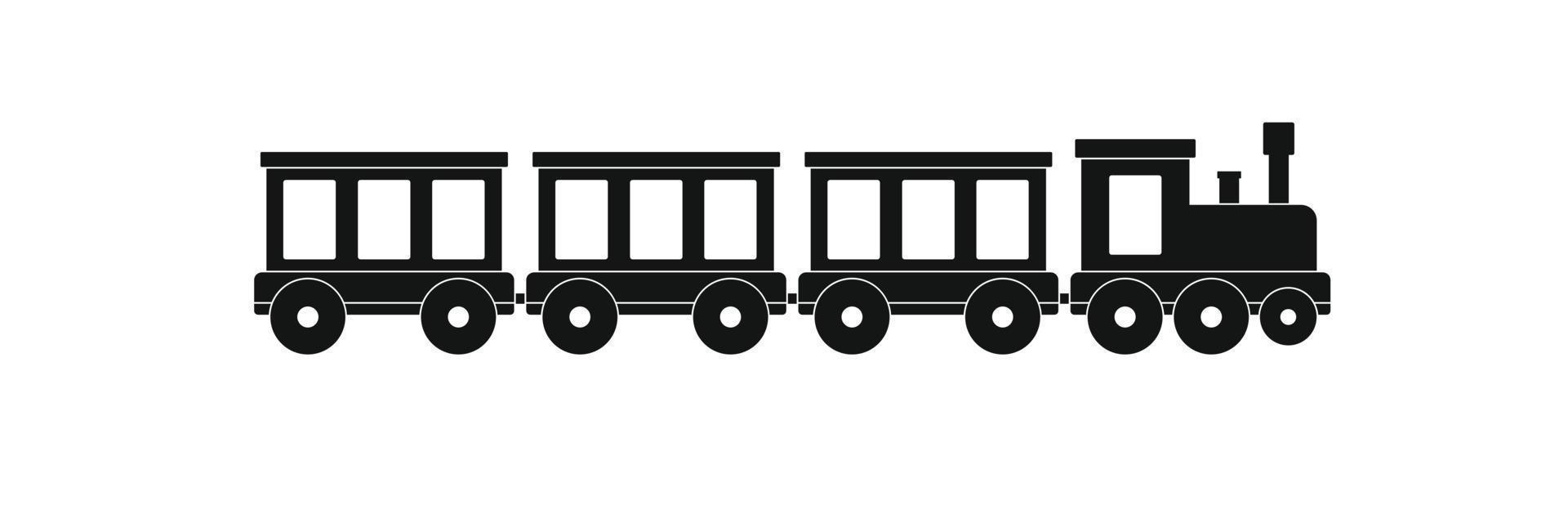 Passenger train icon, simple style. vector