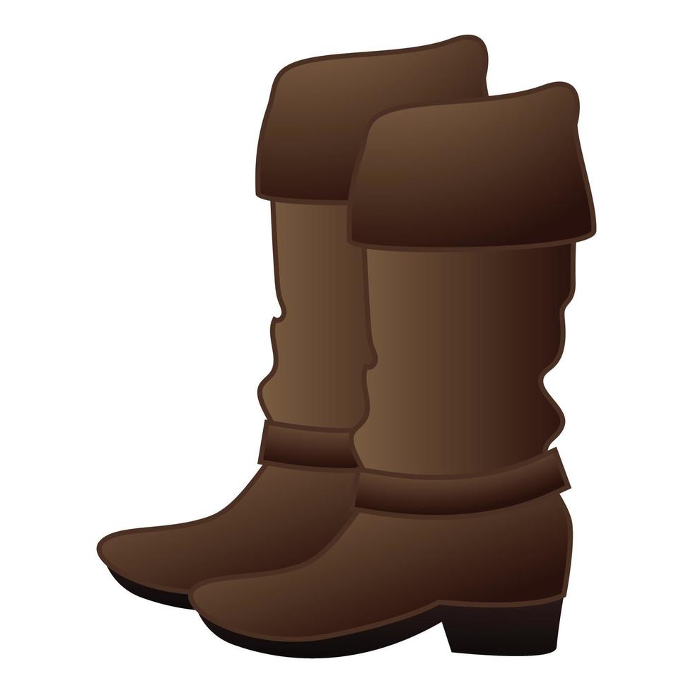 icono de botas de vaquero, estilo de dibujos animados vector