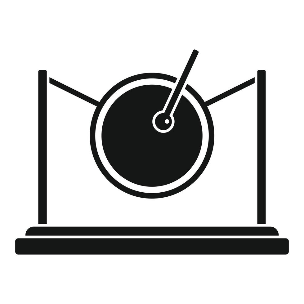 icono de gong de caja, estilo simple vector