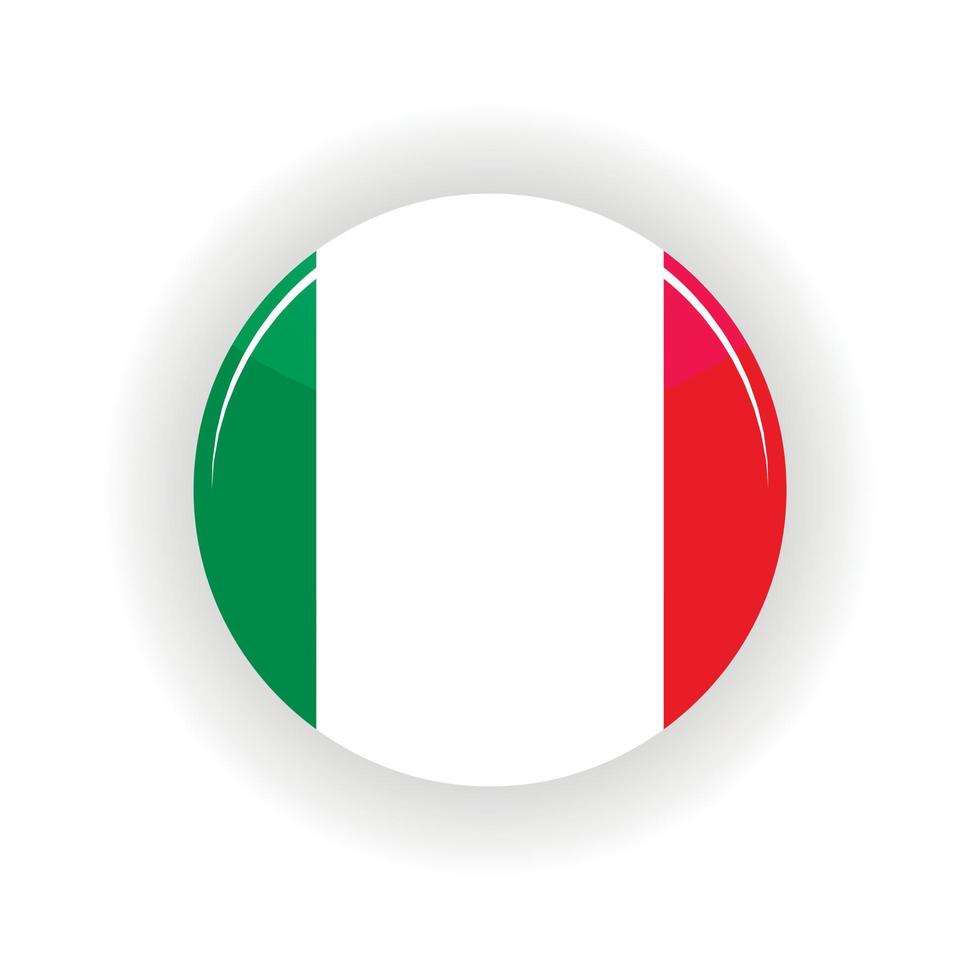 círculo de icono de Italia vector