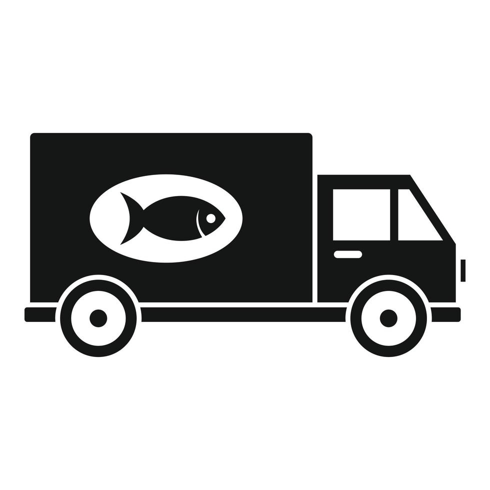 Fish farm delivery icon, simple style vector
