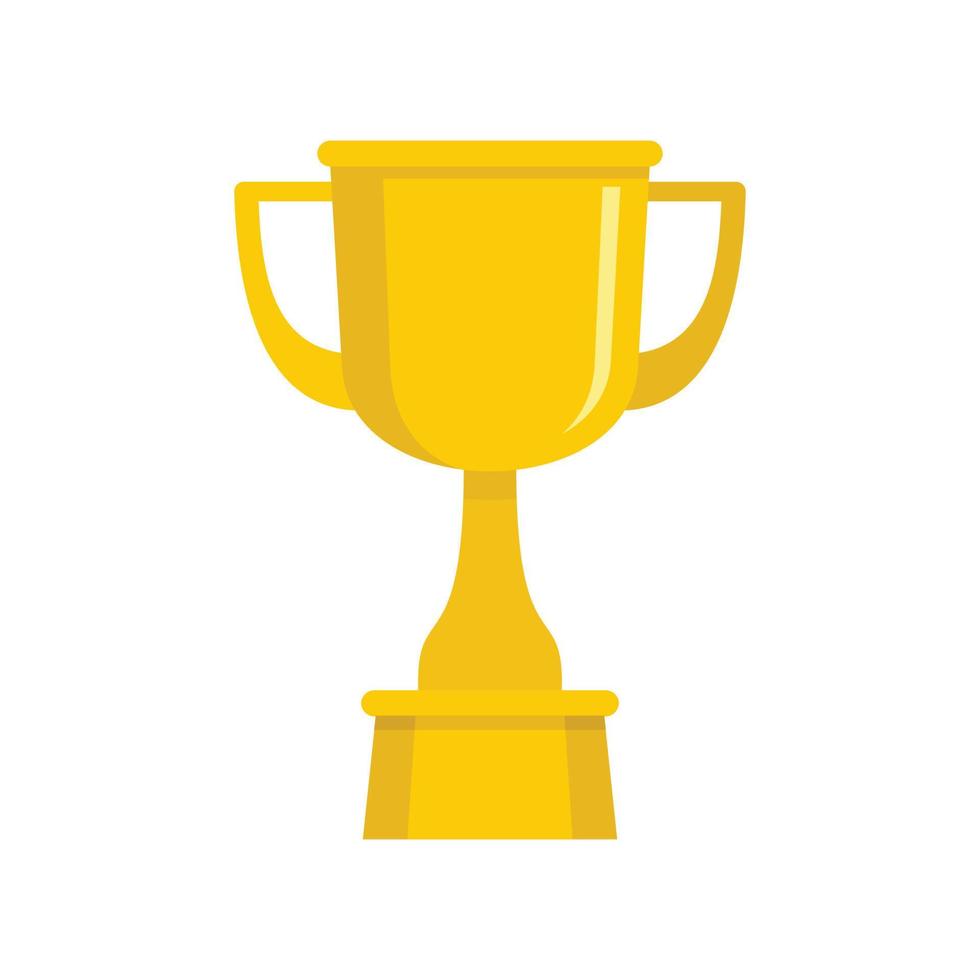 Gold cup icon, flat style vector