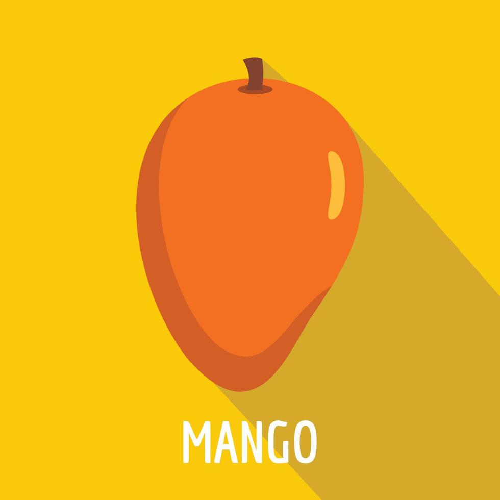 Mango icon, flat style vector