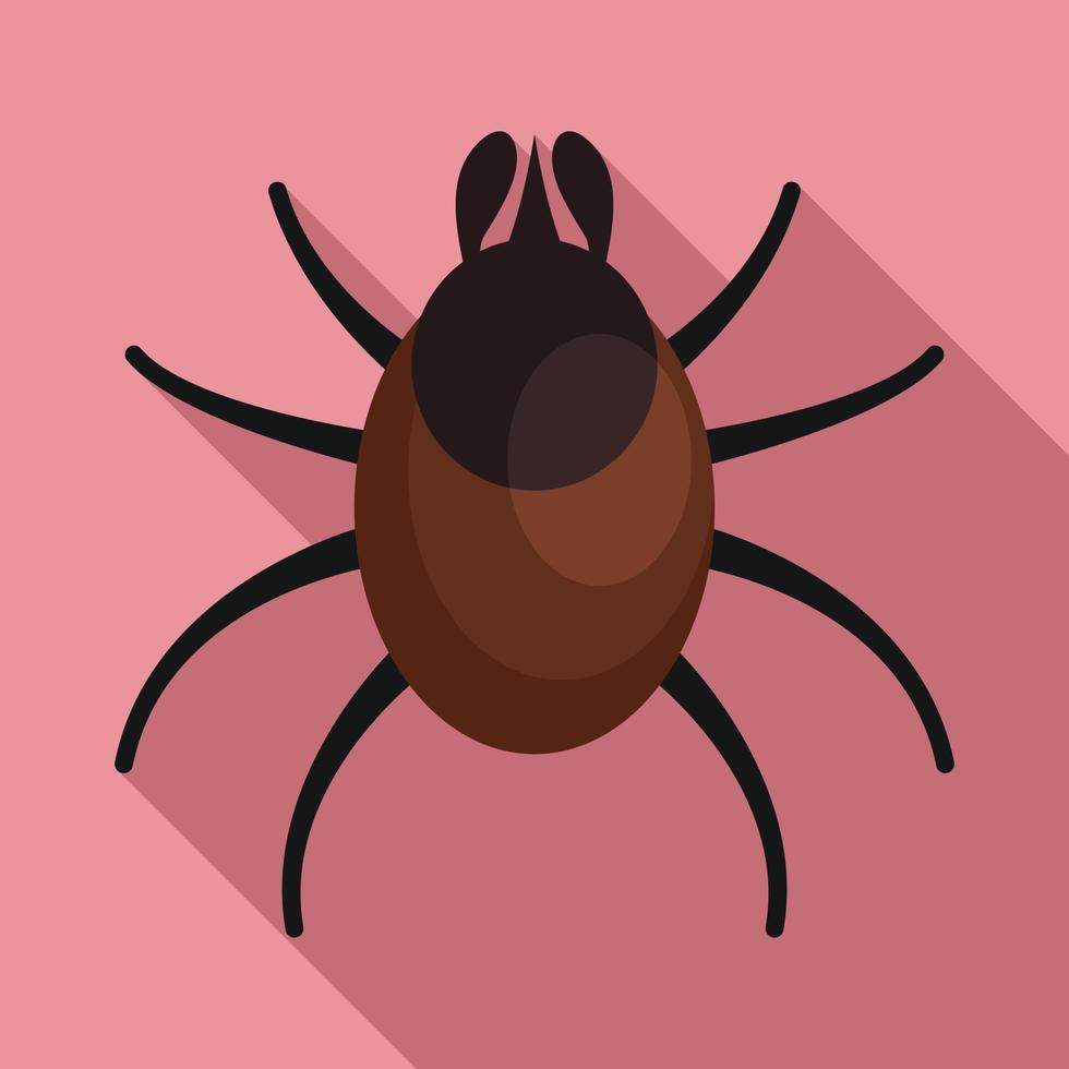 Animal mite icon, flat style vector