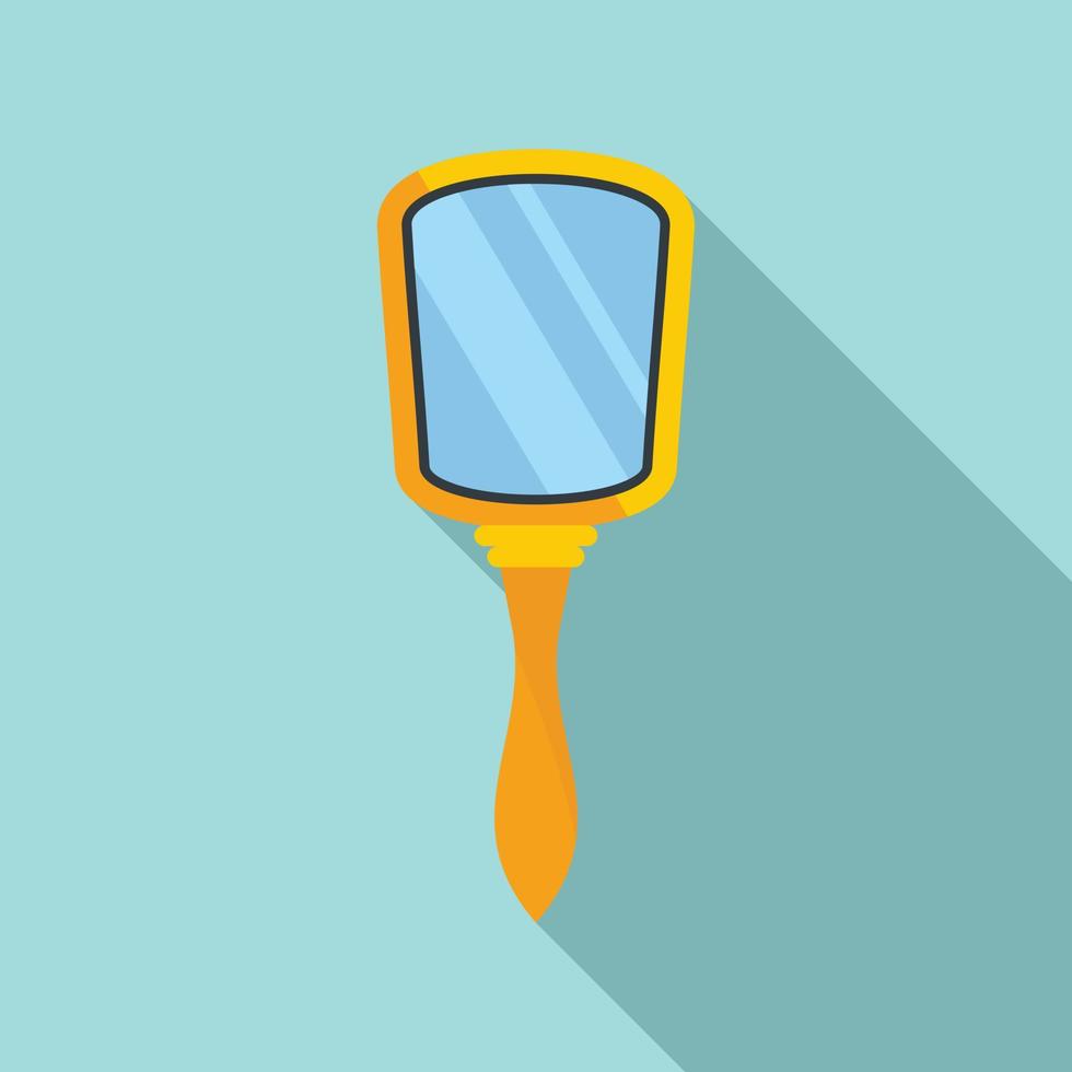 Hand mirror icon, flat style vector