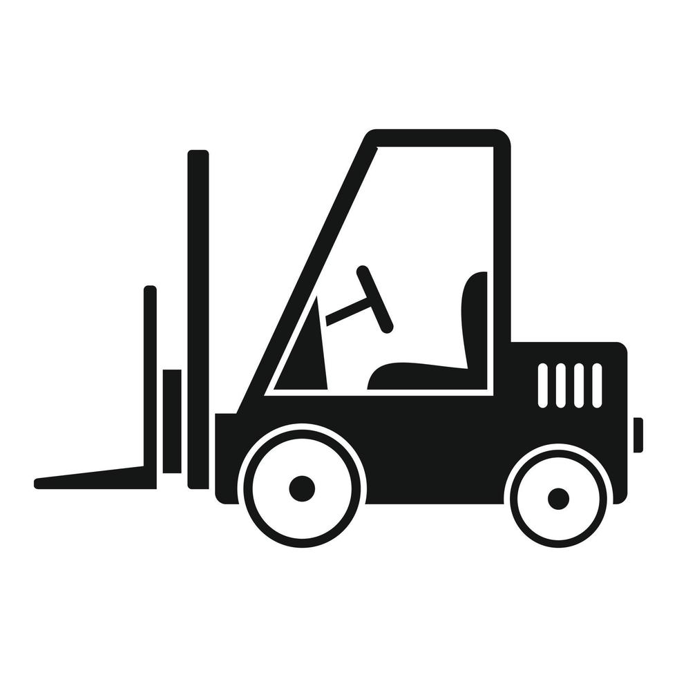 Port forklift icon, simple style vector