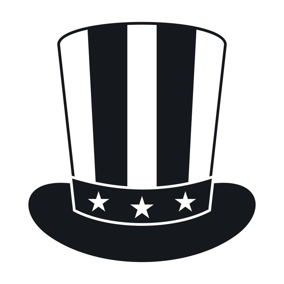 American hat icon, simple style vector