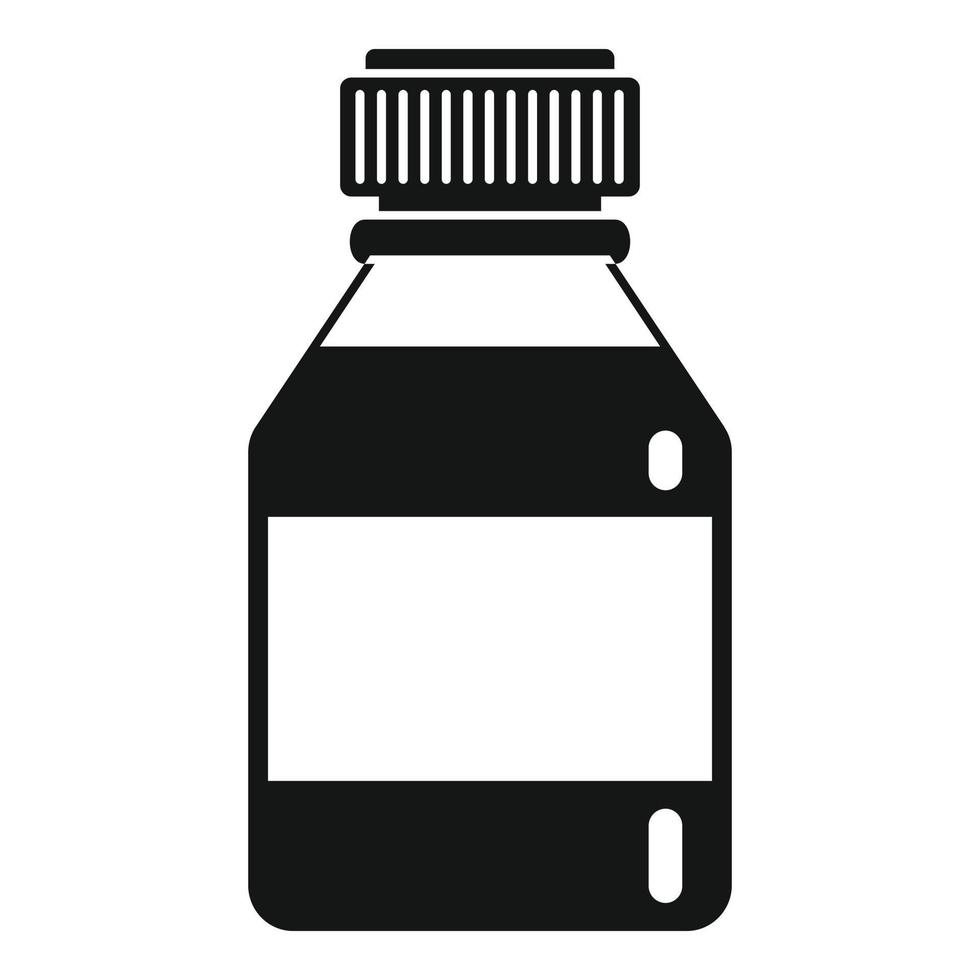 icono de botella médica, estilo simple vector