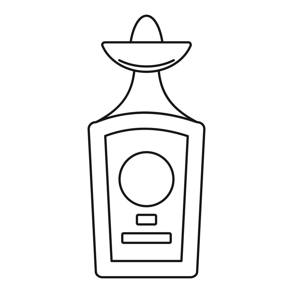 Tequila bottle icon, outline style 14577671 Vector Art at Vecteezy
