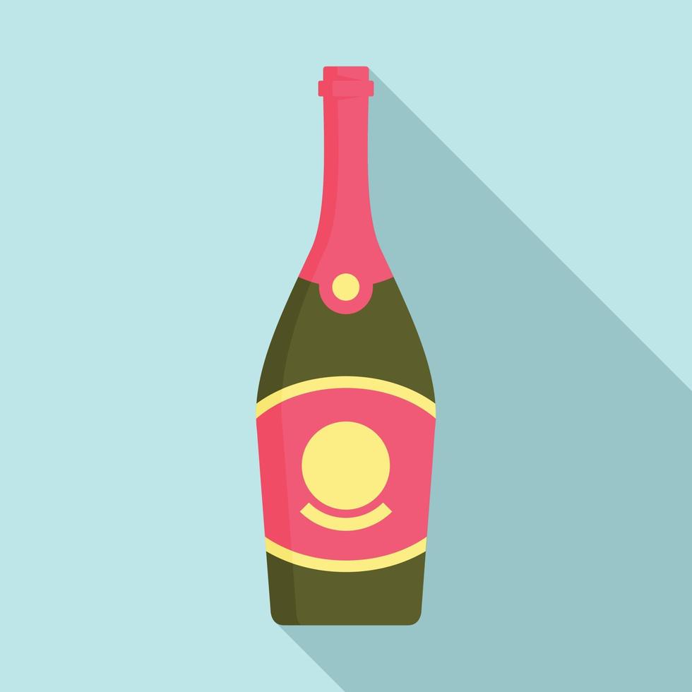 icono de champán cabernet, estilo plano vector