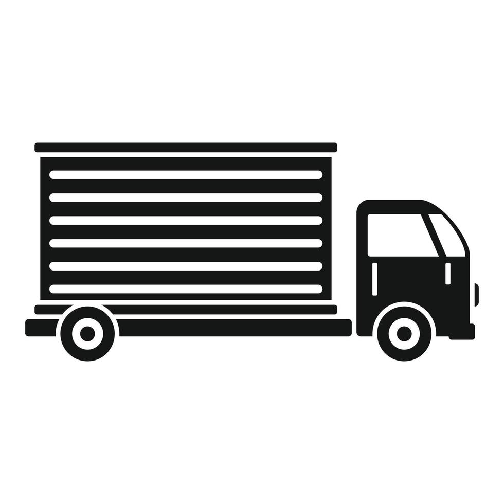 Parcel truck delivery icon, simple style vector