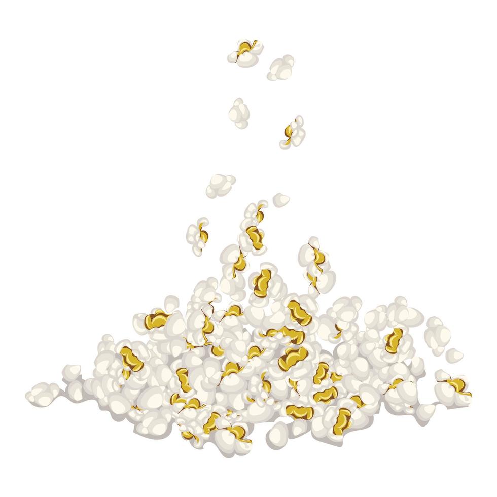 Popcorn icon, cartoon style vector