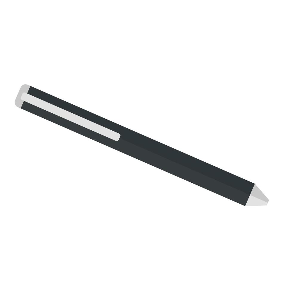 Metal pen icon, flat style vector