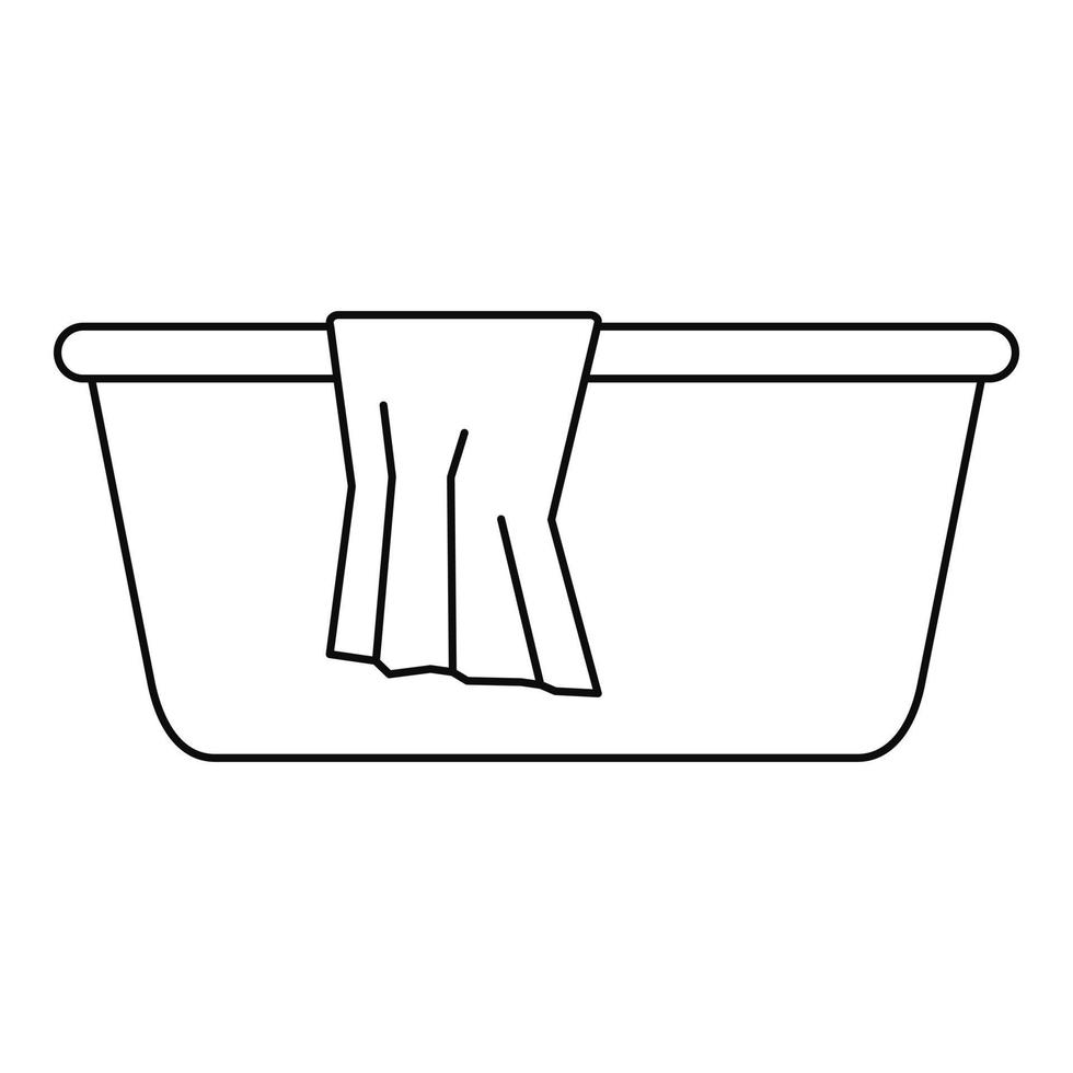 icono de lavabo, estilo de esquema vector