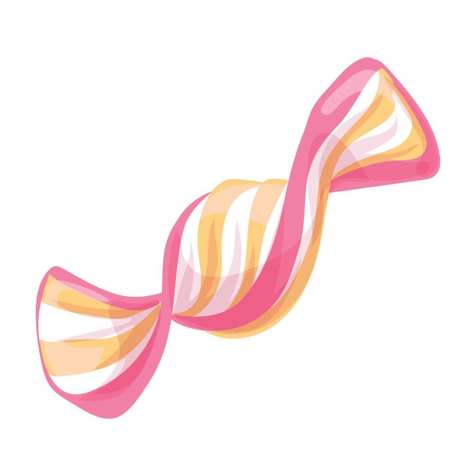 Spiral candy icon, cartoon style vector