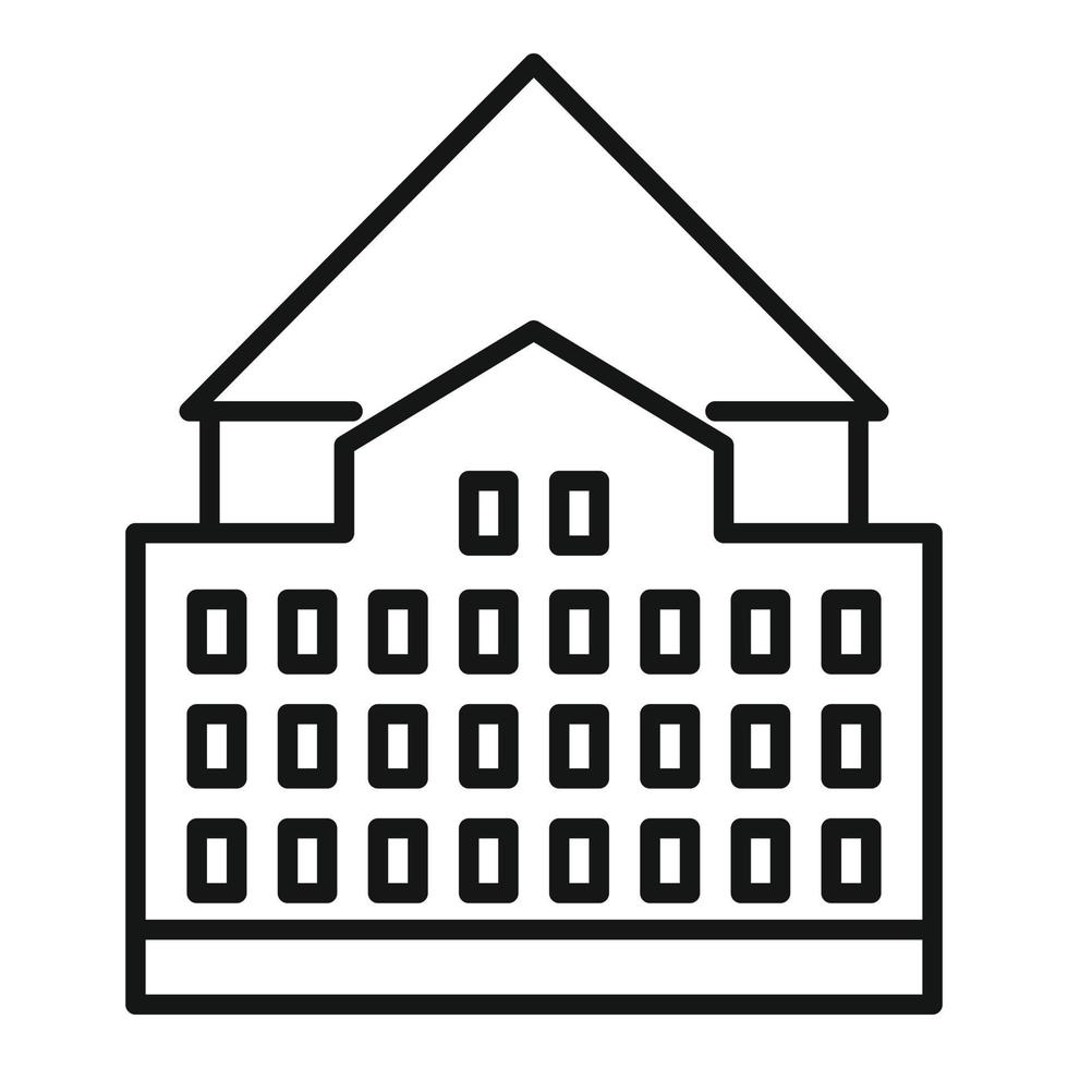 Riga old city building icon, outline style vector