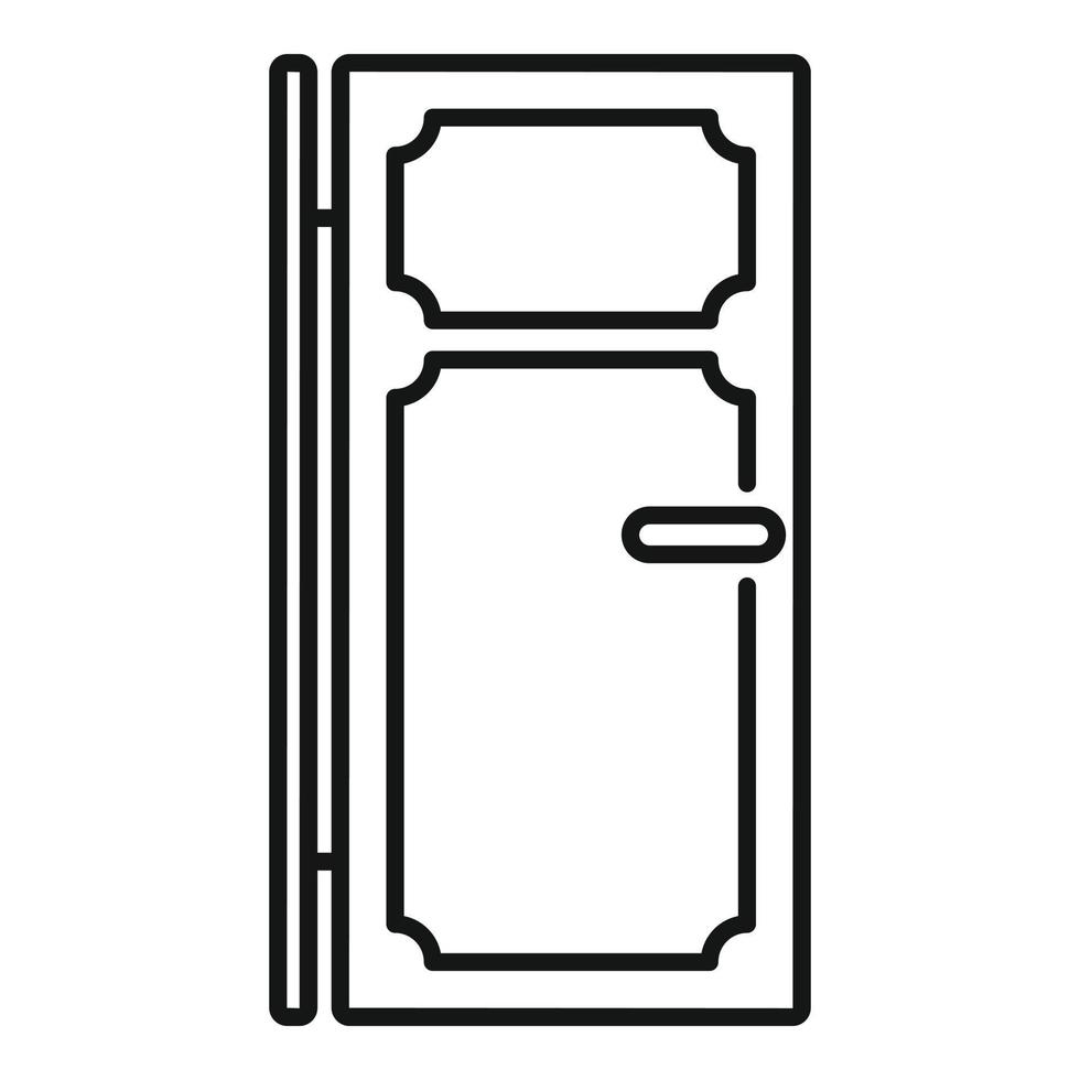 House door icon, outline style vector