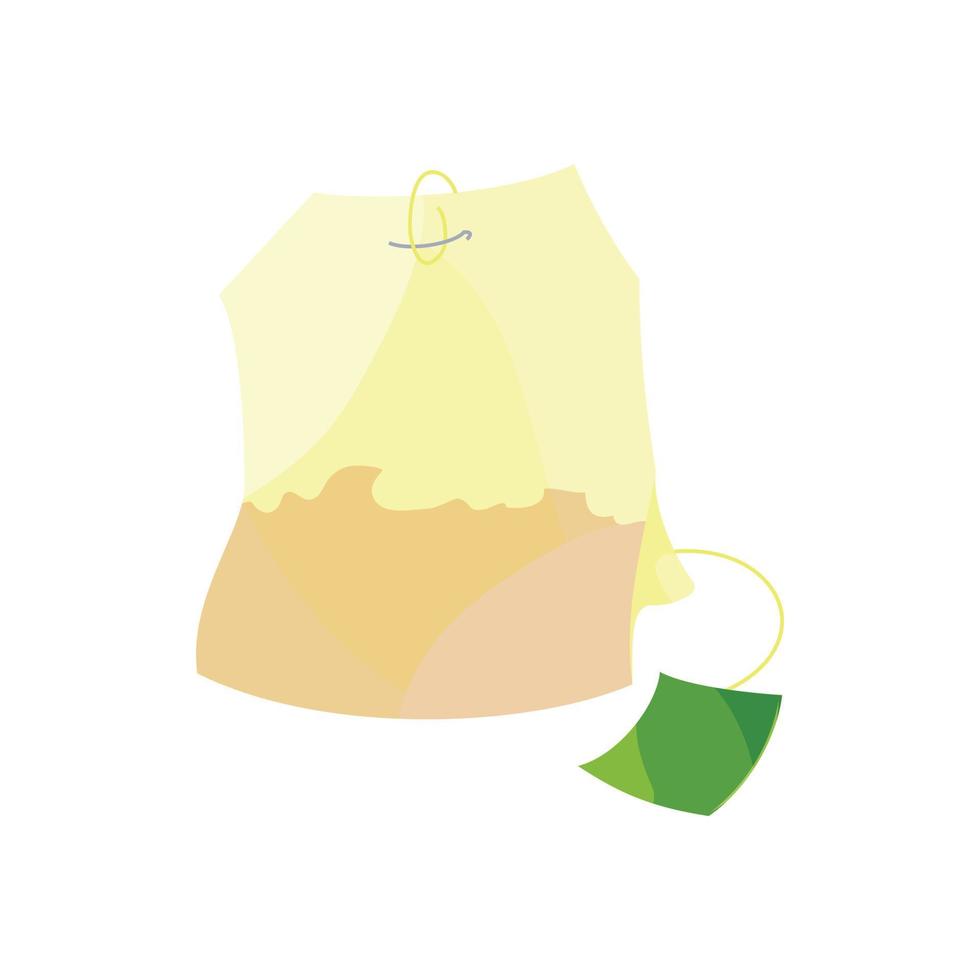 Teabag icon, cartoon style vector