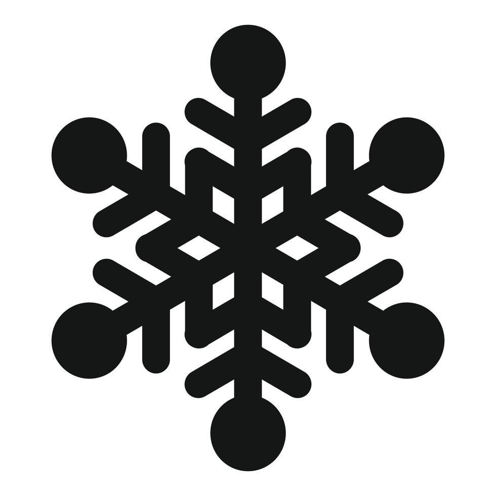 Beautiful snowflake icon, simple style vector