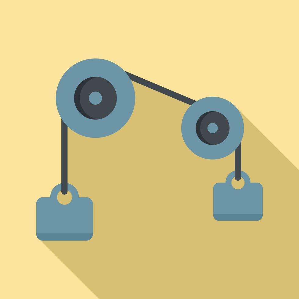 Physics weight icon, flat style vector