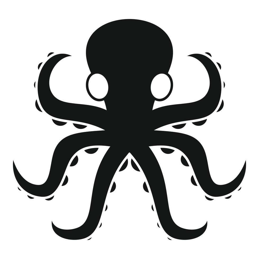 icono de pulpo salvaje, estilo simple vector