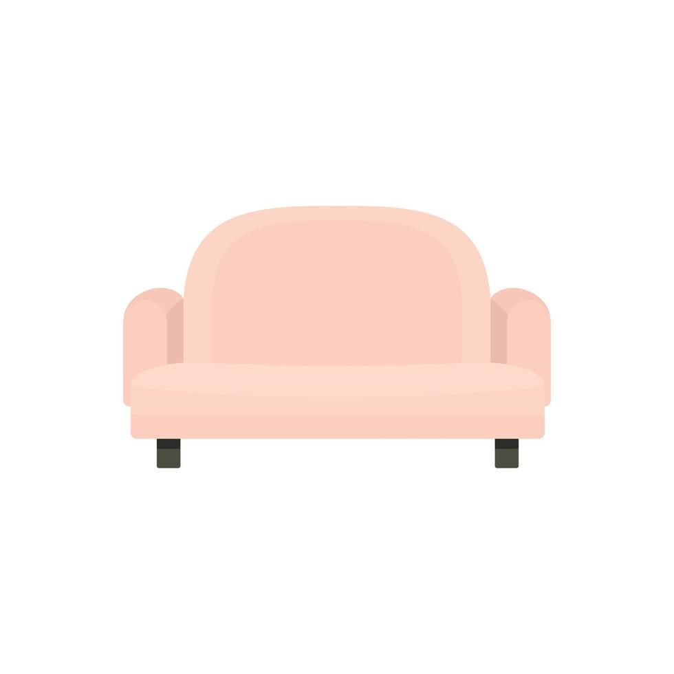 sillón, sofá, icono, plano, estilo vector