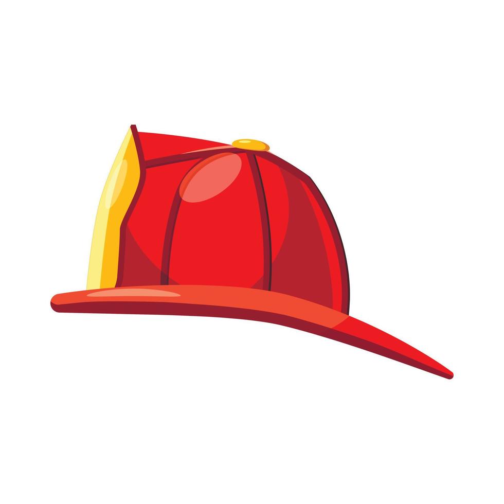 Helmet for a firefighter icon, cartoon style vector